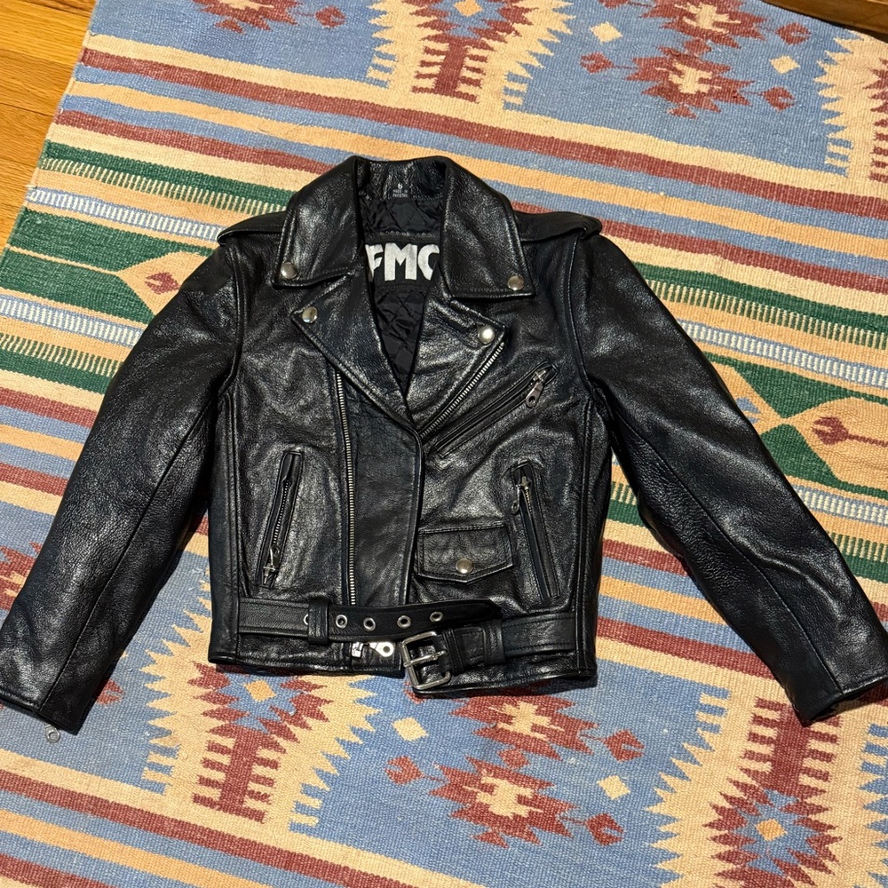Preschool Leather Biker Jacket